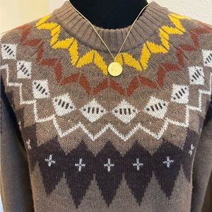 Toad & Co. fair isle cotton sweater